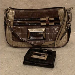 Guess Snakeskin Pattern Shoulder Bag